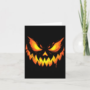 Jack o lantern Scary Carved Pumpkin Ansikte Hallow Kort