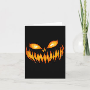 Jack o lantern Scary Carved Pumpkin Ansikte Hallow Kort