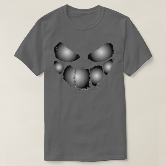 Jack O Lantern Scary Carved Pumpkin Face 1254 T Shirt (Design framsida)