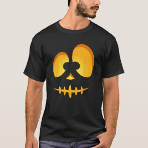 Jack o lantern Scary Carved Pumpkin Scull Hallowee T Shirt
