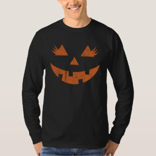 Jack o lantern Scary Halloween Pumpkin Ansikte Kvi T Shirt