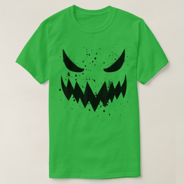 Jack o lantern Scary Pumpkin Ansikte Funny Hallowe T Shirt (Design framsida)