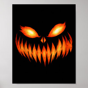 Jack o lantern Scary Pumpkin Ansikte Halloween Cos Poster