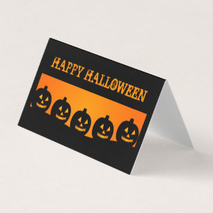 Jack o lantern Silhouettes-utbyteskort för klassru Visitkort