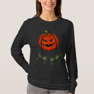 Jack O Lantern-spelkontroller Halloween B T Shirt