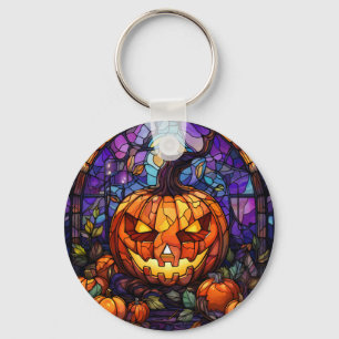 Jack-o'-Lantern: Spooky Elegance Nyckelring