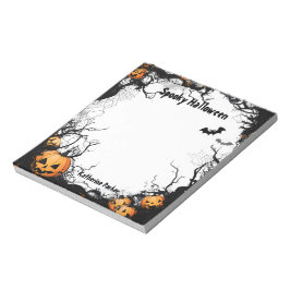Jack o lantern Spooky Halloween Anteckningsblock