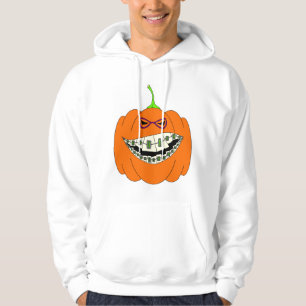 Jack o lantern stöder exponeringsglas för tröja med luva