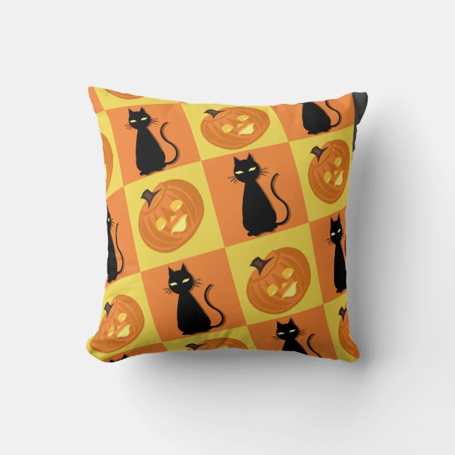 Jack-o’-lantern throw pillow kudde (Framsida)
