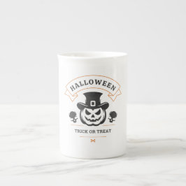 Jack-o'-Lantern Trick eller Treats Specialty Mugg Benporslin Mugg