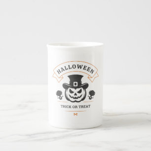 Jack-o'-Lantern Trick eller Treats Specialty Mugg Benporslin Mugg