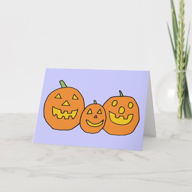 Jack-o'-Lantern Trio-kort Kort (Framsida)