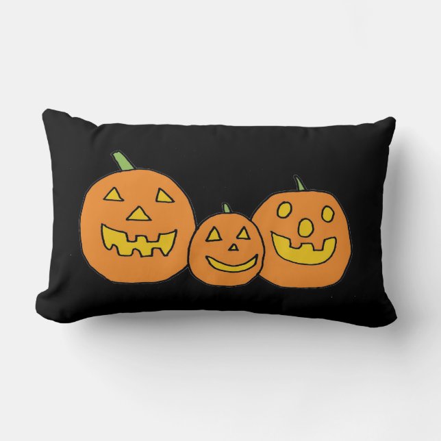Jack-o'-Lantern Trio-kudde Lumbarkudde (Framsida)