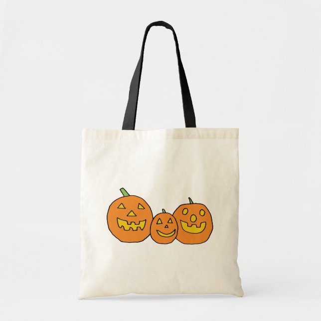 Jack-o'-Lantern-trio-säck Tygkasse (Framsidan)
