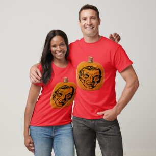 Jack O"Lantern Vampire Ansikte Halloween Unisex T-shirt