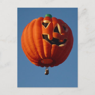 Jack-O-Lantern Varmt Luftballong Postkort Vykort