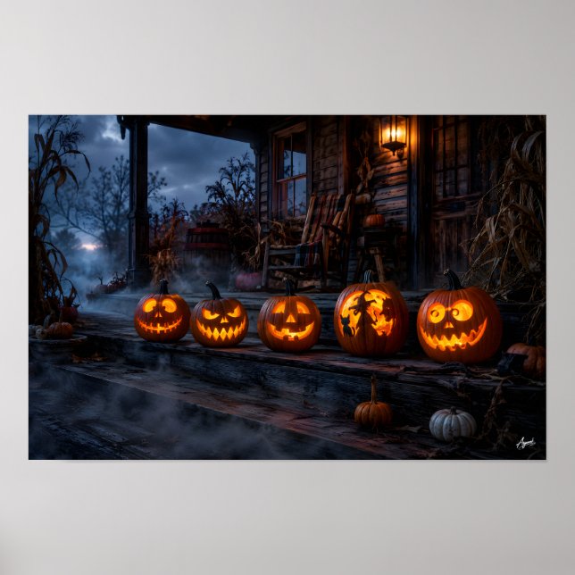 Jack-o'-Lantern Veranda Rad Poster (Framsidan)