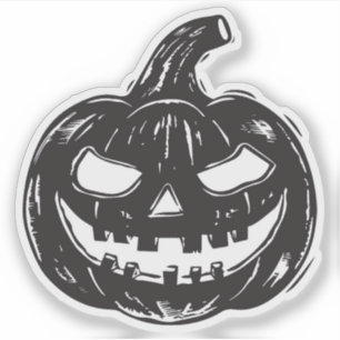 Jack-o'-lantern vinyldekal klistermärken