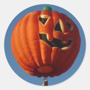 Jack o lanternluftballongklistermärke runt klistermärke