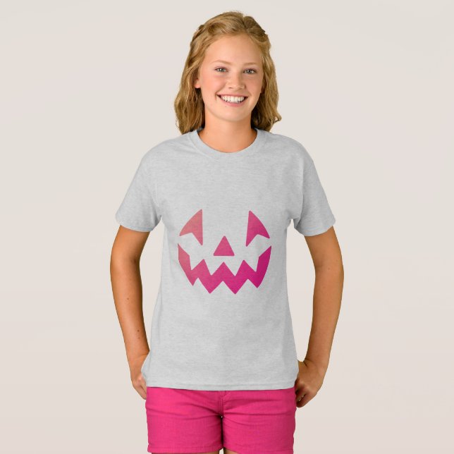 Jack-o-lanternpumpa ansikte t shirt (Hel framsida)