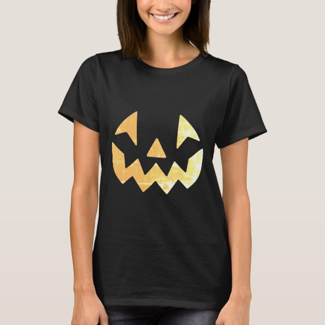 Jack-o-lanternpumpa ansikte t shirt (Framsida)