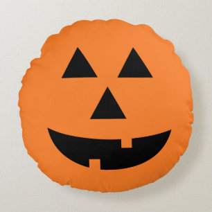 Jack o lanternpumpa orange Halloween kudder Rund Kudde