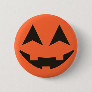Jack o lanternpumpaansikte Halloween knäppas Knapp