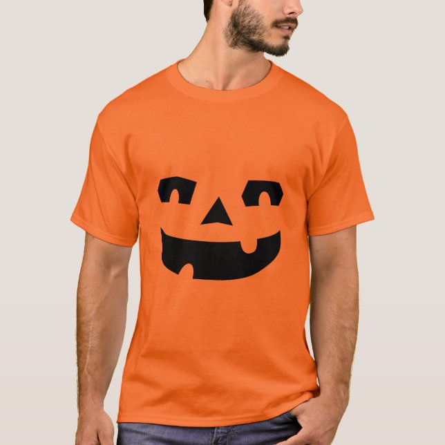 Jack o lanternpumpaansikte Halloween T Shirt (Framsida)