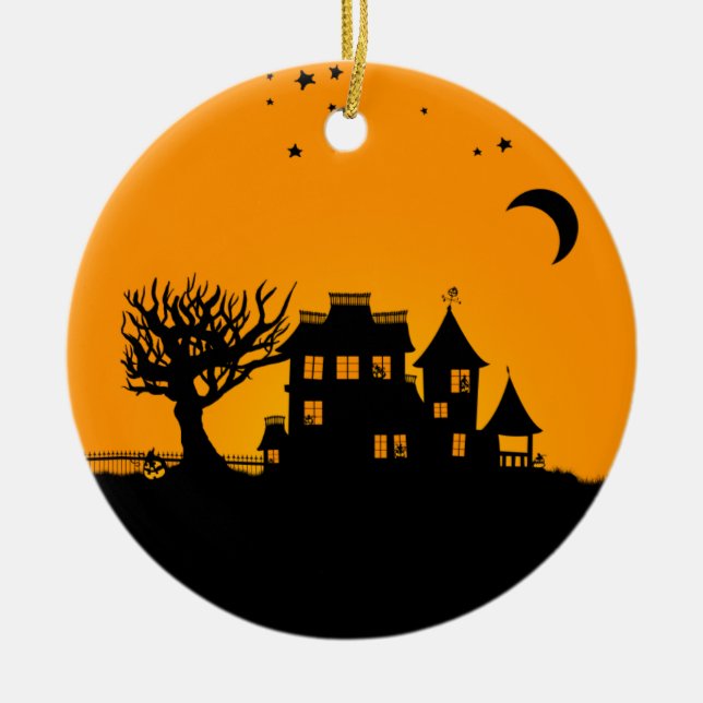 Jack o lanternsäteri julgransprydnad keramik (Framsidan)