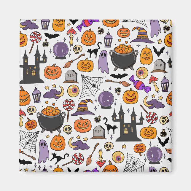 Jack O Latern-pumpfack, trädgårdsskötsel och orang Magnet (Framsidan)