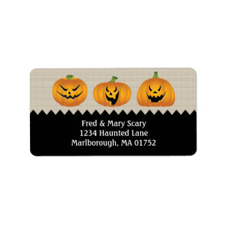 Jack-o-lyktor Halloween-adressetikett Adressetikett
