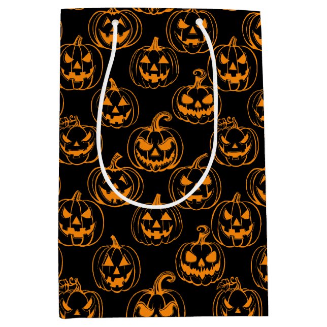 Jack-o-lyktor Mönster.Orange Black BG (Framsidan)