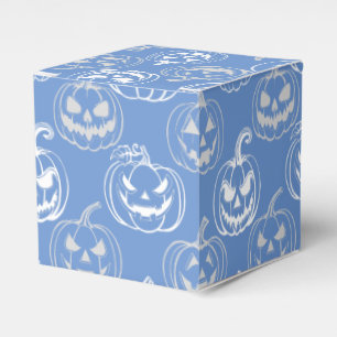Jack-o-lyktor Mönster.White L blue BG Presentaskar
