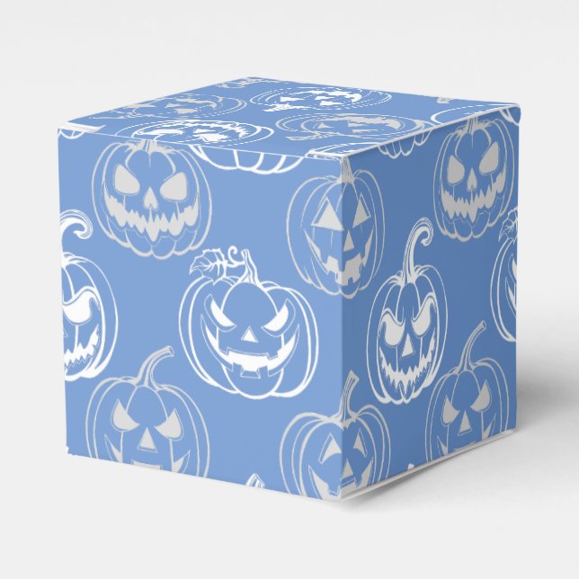 Jack-o-lyktor Mönster.White L blue BG Presentaskar (Framsidan Sidan)