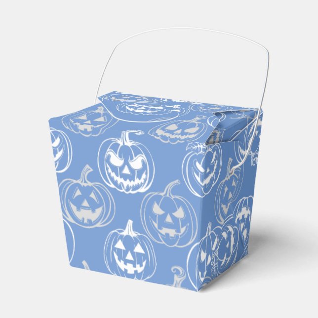 Jack-o-lyktor Mönster.White L blue BG Presentaskar (Framsidan Sidan)