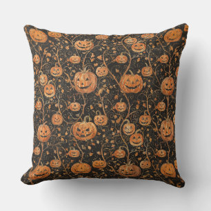 Jack-o-lyktor på vinet kudde
