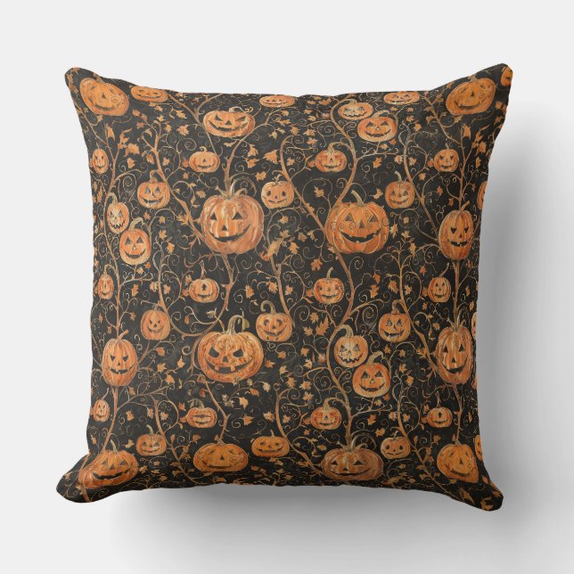 Jack-o-lyktor på vinet kudde (Framsida)