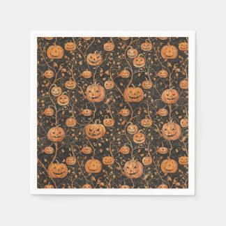 Jack-o-lyktor på vinet pappersservett