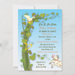 Jack och Beanstalk Baby Shower-inbjudningar Inbjudningar