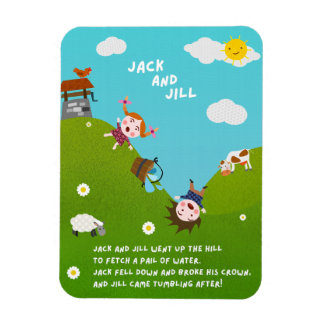 Jack och Jill Barnramsa Magnet