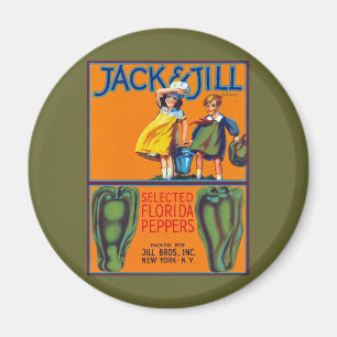 Jack- och Jill Florida-paprika Magnet