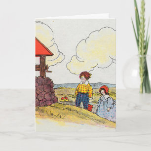 Jack och Jill gick upp i backe Nursery Rhyme Kort