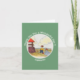 Jack och Jill Mor Gåses födelsedagsfestartiklar Tack Kort