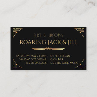 Jack och Jill Stag och Doe Art Deco Biljett