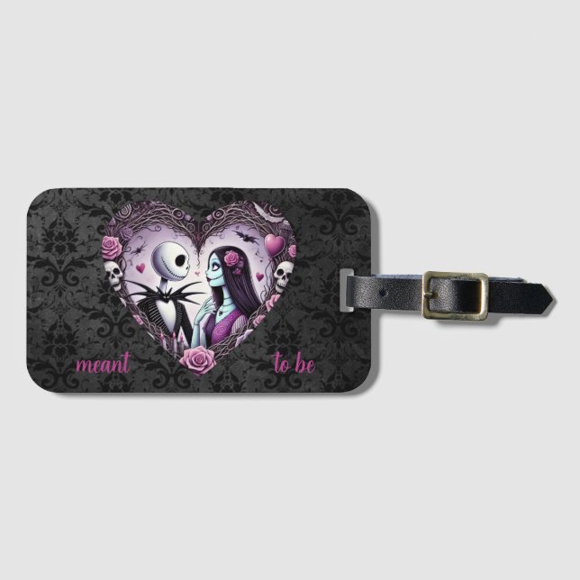Jack och Sally Goth Valentine Bagagebricka (Framsida horisontal)