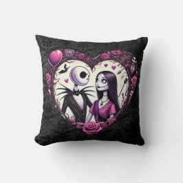Jack och Sally Goth Valentine Kudde