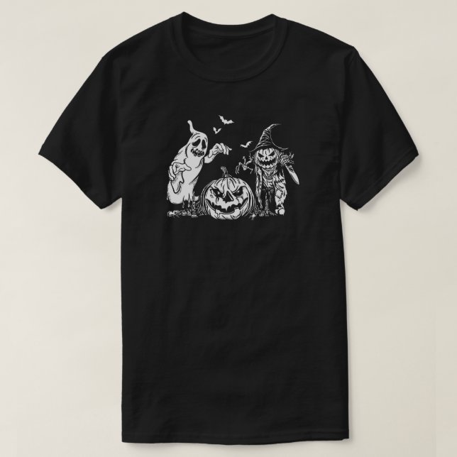 Jack och vän Halloween T Shirt (Design framsida)