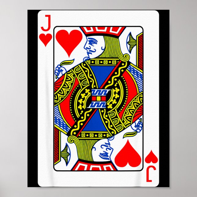 Jack Of Hearts Playing Card Valentine Costume  Poster (Framsidan)