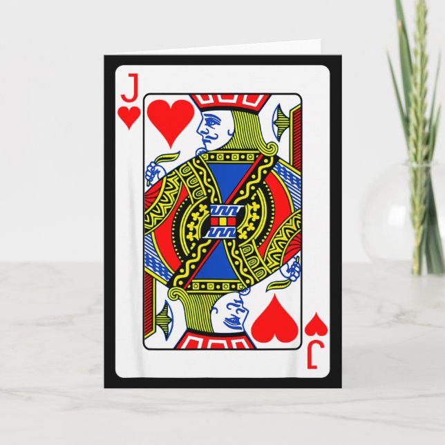 Jack Of Hearts spelkort Valentine kostym  Kort (Framsida)