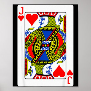 Jack Of Hearts spelkort Valentine kostym  Poster